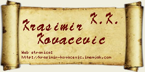 Krasimir Kovačević vizit kartica
